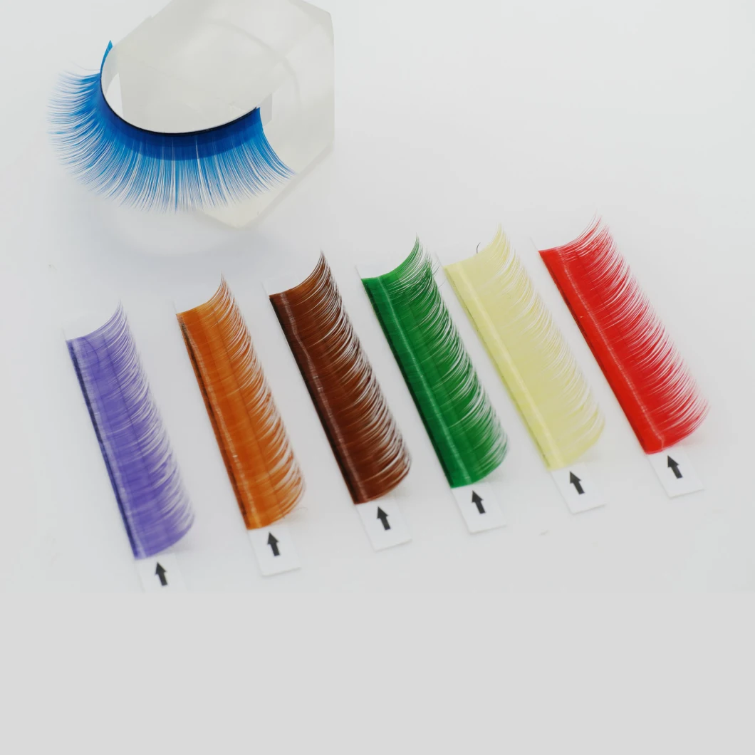 Colorful Eyelash Extension Individual Rainbow Color Lashes Extension with Private Label