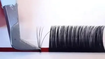 Straight Elbow Tweezers for False Eyelashes Extension Premade Fan Lashes