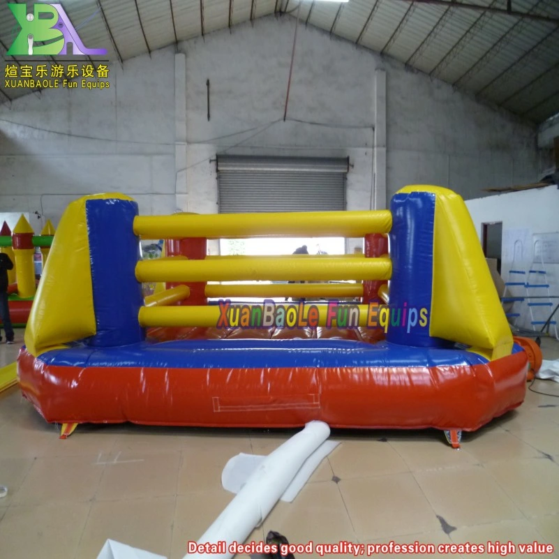 Cheap Kid Game Rental Sport Arena Inflatable Battle Zone Wrestling Boxing Ring with Gloves