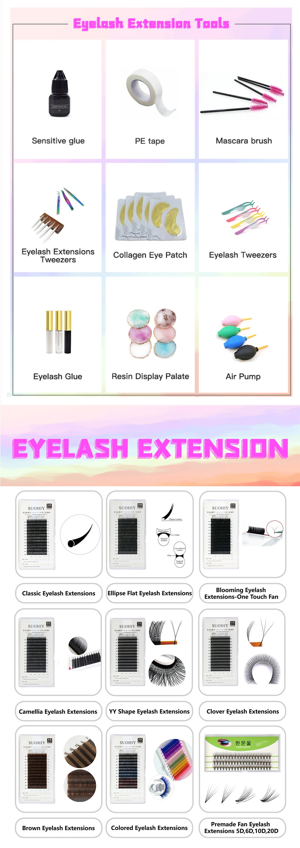 Premade Volume Fans Pointy Base Mixed Length Fairy Eyelashes Handmade Fairy Eyelash Extensions