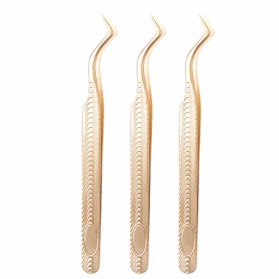 45 Degree Curved False Lash Applicator Tool Eyelash Extension Tweezers