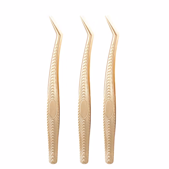 45 Degree Curved False Lash Applicator Tool Eyelash Extension Tweezers