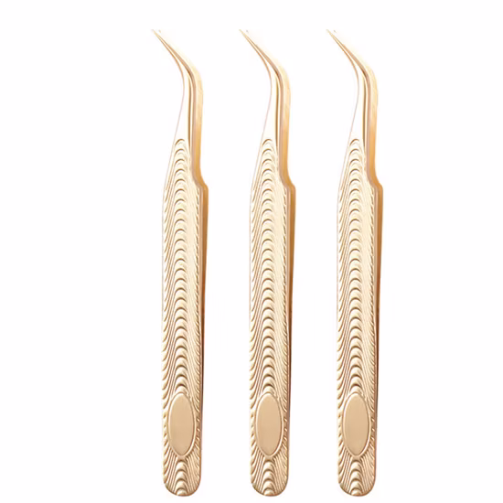 45 Degree Curved False Lash Applicator Tool Eyelash Extension Tweezers